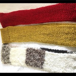3 Knitted Infinity Scarves